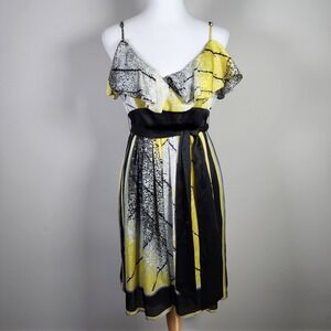 BCBG Ruffle Dress Womens 4‎ Layered Fairy Whimsical Cocktail Party Wedding Guest
